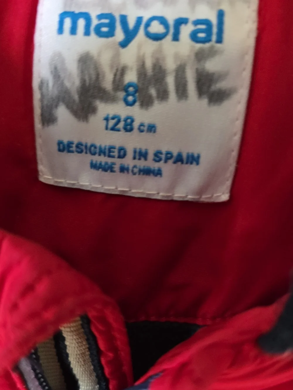 Mayoral Red Quilted Puffer Coat with Hood, 8Y